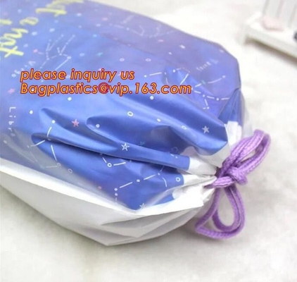 Сумка Biodegradable прачечной drawstring поли, bagease сумки drawstring сумки мешка для белья LDPE строки хлопка изготовленное на заказ поли