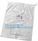 Мешок для белья гостиницы Biodegradable drawstring хлопка дюйма размера 12x16 поли пластиковый, логотип сумки pe строки притяжки напечатал поли pouc