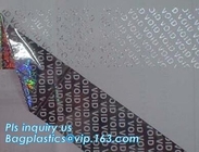 Ярлык трамбовки очевидные голографические/стикер СВОБОДНОГО ПРОСТРАНСТВА Hologram безопасностью, логотип Antifake печатая корку с пустого стикера, гарантии
