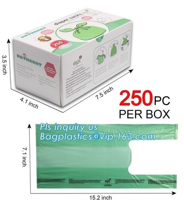 Мешки ворсистого, Biodegradable Compostable надушенные сумки пеленки младенца мешков ворсистого младенца высококачественного HDPE пластиковые с рукой связи