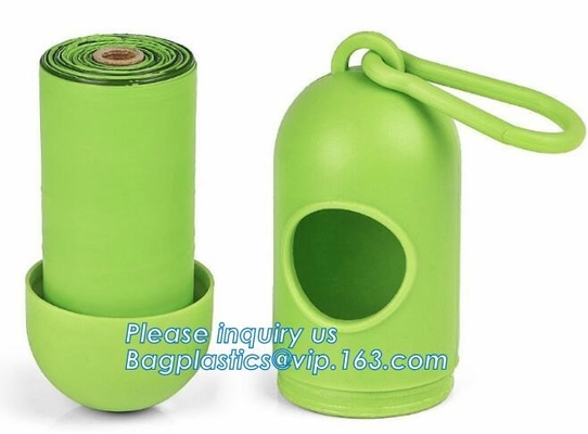 biodegradable пластиковой сумки кормы собаки drawstring сумки отхода собаки кота любимца течебезопасные выбора сумка вверх, Refill и зажим Degrad поводка