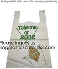 БИО Пре-напечатанные Biodegradable благодарят вас розничные сумки, зеленые пластиковые хозяйственные сумки футболки, Compostable Biodegradeable, Extr