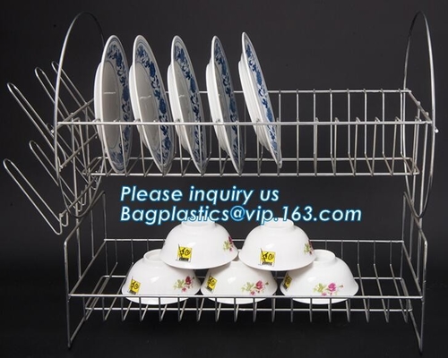 Ярус 2 простой посуды изготовителя Stackable сползая организатор ящика корзины, хранение, дружественный к Эко порошок покрыл 2 t