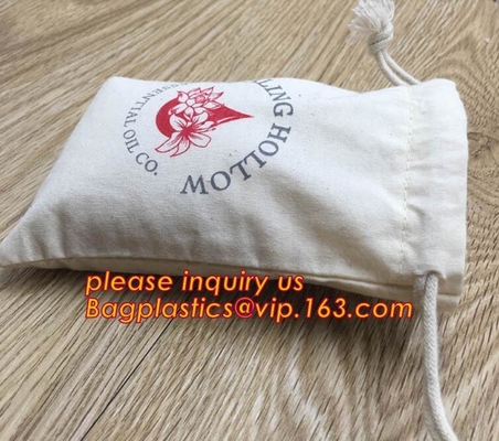 Ходя по магазинам сумка Drawstring хлопка для упаковки, дружественного к Эко качественного изготовленного на заказ джута и линии musl хлопка сумок drawstring небольшого