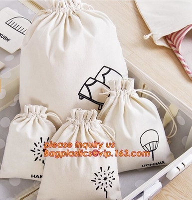 Качественным подгонянная логотипом сумка пыли Drawstring хлопка для одежд, оптовый пробел большой емкости связывает прачечную Dra бакалеи