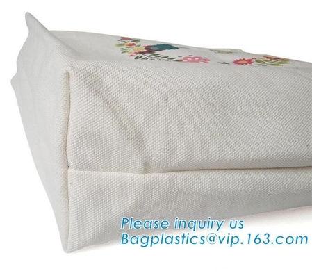 Оптовая белая серия писем цвета печатая bagplast хозяйственной сумки tote грубой ткани холста хлопка ручки веревочки складное
