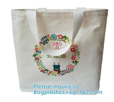 Оптовая белая серия писем цвета печатая bagplast хозяйственной сумки tote грубой ткани холста хлопка ручки веревочки складное