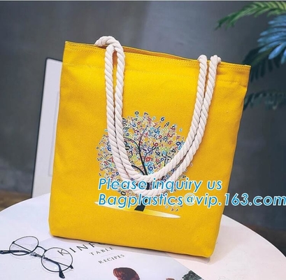 Оптовая белая серия писем цвета печатая bagplast хозяйственной сумки tote грубой ткани холста хлопка ручки веревочки складное
