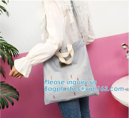 Оптовая белая серия писем цвета печатая bagplast хозяйственной сумки tote грубой ткани холста хлопка ручки веревочки складное
