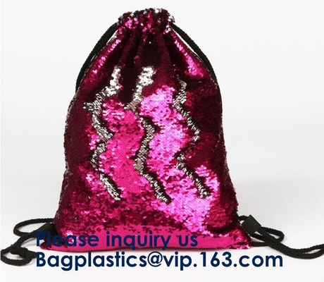 Русалки продажи Амазонки сумка Drawstring Sequin горячей волшебной реверзибельная, Sequin ЛОГОТИПА оптового полиэстера изготовленный на заказ, Sequins, Paillet