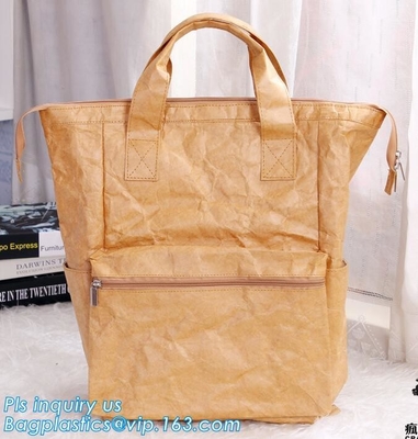 Сумка плеч водоустойчивого ультра- светлого tyvek рюкзака tyvek washable бумажная, backpac бумаги kraft бумажного мешка Tyvek washable