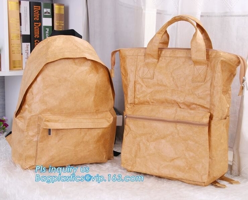 Сумка плеч водоустойчивого ультра- светлого tyvek рюкзака tyvek washable бумажная, backpac бумаги kraft бумажного мешка Tyvek washable