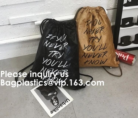Рюкзаки Drawstring Tyvek водоустойчивые повторно используют сумку Drawstring Du Pont Tyvek бумажную для девушки