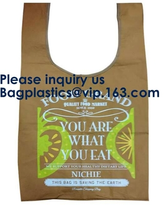 Recyclable подгонянная печатая хозяйственная сумка Tyvek сумки Tote Брауна Tyvek сумки естественная бумажная, Bagease, Bagplastics