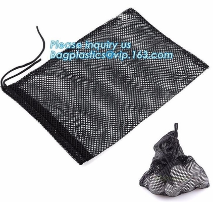 Рюкзак сумки Drawstring 210D сетки изготовленный на заказ с карманом молнии, покупками b пакета спорта Tote рюкзака Drawstring сетки плавая