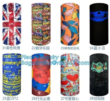 Изготовленный на заказ органический многофункциональный безшовный Bandana трубки, Bandana выдвиженческой шеи логотипа продуктов изготовленной на заказ более теплый, Bandanas Headw