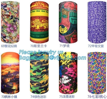 выполненный на заказ цифровой полиэстер сублимации colorfast напечатанный bandana, изготовленный на заказ headwear напечатал безшовный полиэстер трубки шеи