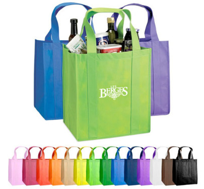 Tote бакалеи спектра, Nonwoven полипропилен, зеленый цвет леса, известка, естественная, военно-морской флот, оранжевый, розовый, черный, пурпурный, красный, Roy