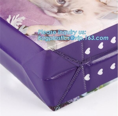 Изготовленный на заказ выдвиженческий ходя по магазинам полипропилен ткани tote прокатал сумку pp не сплетенную, оптовое высокое продвижение прокатал rec