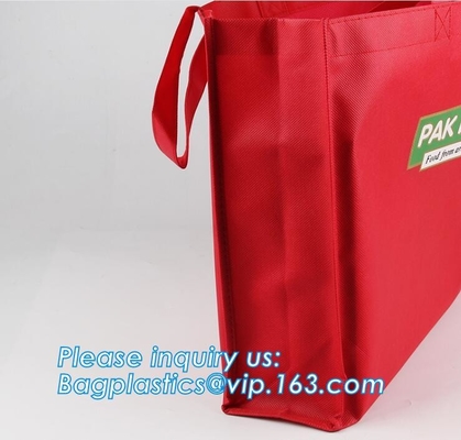 подгонянная выдвиженческая прокатанная сумка pp полипропилена tote подарка ходя по магазинам не сплетенная, полипропилен подарка Не-сплетенный деталем грузя и регулируя