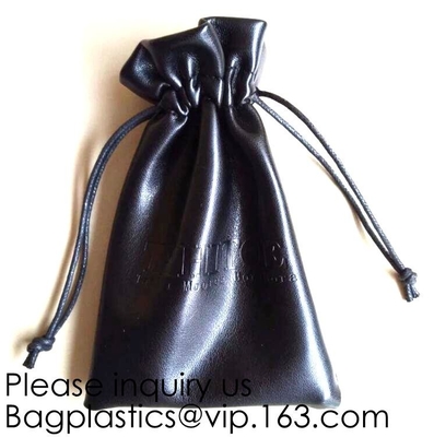 Выдвиженческий голубой мешок Drawstring кожи PU, ультра мягкий Ou перемещения пляжа BagSport мешка предохранения от наушников внутренний выравниваться