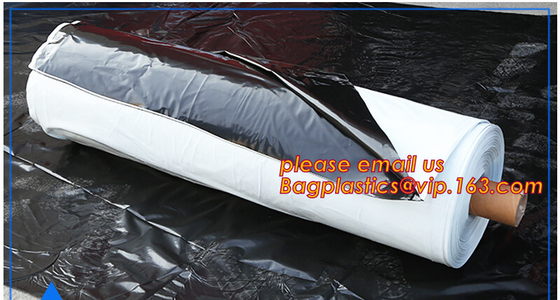 УЛЬТРАФИОЛЕТОВАЯ устойчивая черная белая пластмасса PE/Polyethylene/Poly отражательная мульчирует фильм для аграрного слоя BAGEASE земной крышки