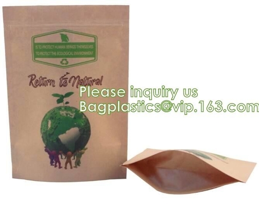 стойка мешка biodegradable мешка запаса сумки доказательства ребенка сумки плоская нижняя вверх по coff сумки упаковки еды бумажного мешка Kraft мешков
