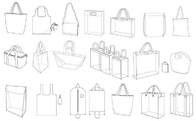 Пакуя сумки Eco дружелюбное повторно используют многоразовые сплетенные Pp поставки полипропилена хозяйственной сумки двигая, хранение одежды