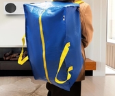 Сплетенное хранение сумки водоустойчивого большого полипропилена PP сумки одежды багажа двигая портативное носит сумку Duffle с молнией
