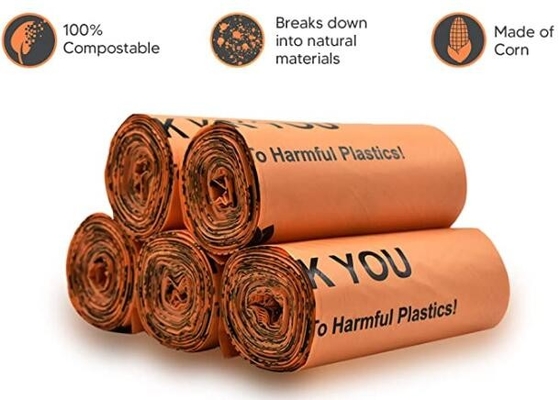 Biodegradable & Compostable прозрачные поли плоские сумки на крене с бумажным ядром для супермаркета, вкладыша Caddy пищевых отходов