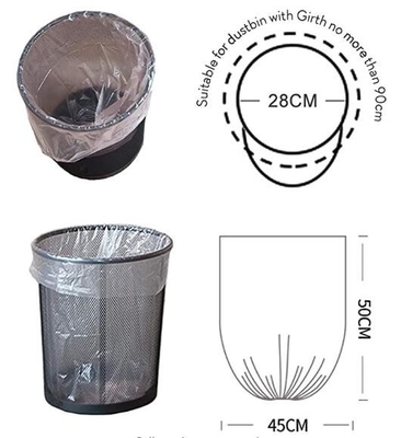 Biodegradable & Compostable прозрачные поли плоские сумки на крене с бумажным ядром для супермаркета, вкладыша Caddy пищевых отходов