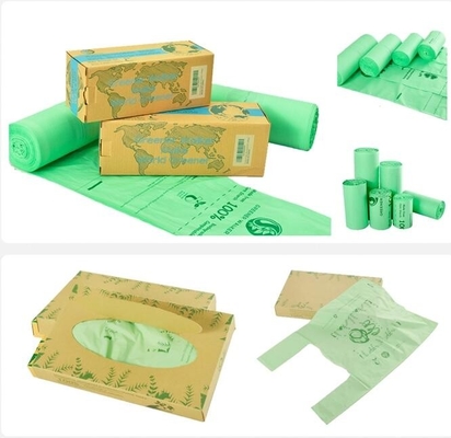 Таможня крахмала Compostable устранимая Biodegradable пластиковая напечатала плоскую сумку отброса, Compostable сумки сверхмощное 25KG