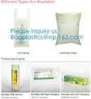 Сумка призрения футболки 100% Biodegradable пластиковая, изготовленные на заказ печатая пластиковые плоские поли сумки с отверстием для воздуха, пожертвования призрения