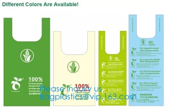 СУМКИ PLA PBAT сумок майцены Biodegradable Compostable БИО, БИО МЕШКИ, регулируют сподручные сумки, мешки синглета, несущую жилета