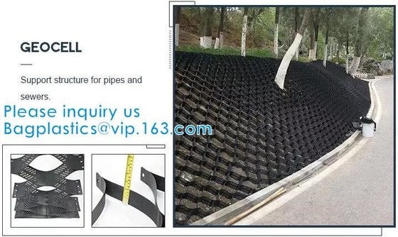 Пластиковый Hdpe клетчатый текстурированный стабилизатор Typar Geocell гравия повторно использовал пластиковые Pavers текстурировал пефорированную подъездную дорогу