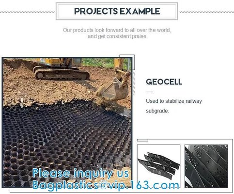 Пластиковый Hdpe клетчатый текстурированный стабилизатор Typar Geocell гравия повторно использовал пластиковые Pavers текстурировал пефорированную подъездную дорогу