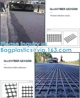 Волокно Geogrid для стеклоткани двухосного Geogrid конструкции дорожного строительства с Nonwoven стабилизацией почвы Geotextile