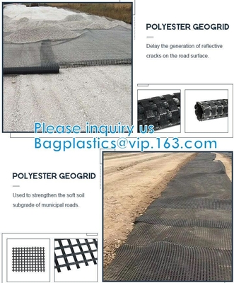 Волокно Geogrid для стеклоткани двухосного Geogrid конструкции дорожного строительства с Nonwoven стабилизацией почвы Geotextile