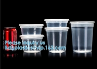 Устранимые чашки соуса с коробками тар для хранения еды крышки упаковывают чашки Box&amp;Lid портативные устранимые портативные пластиковые