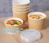 Чашка салата, чашка супа, салатница, плошка для супа, шар Kraft большой емкости устранимый бумажный с едой Eco бумажной крышки на вынос