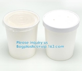 Шаров лапши бумаги Kraft пищевого контейнера Eco чашка супа дружелюбных устранимых на вынос горячая с бумажной плоской крышкой