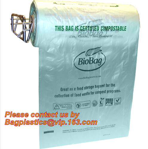 OEM/ODM приняло напечатанную compostable плашку отрезало пластиковые мешки для мусора, дом ASTM D6400 ОК EN13432 BPI аттестовало дешевую цену