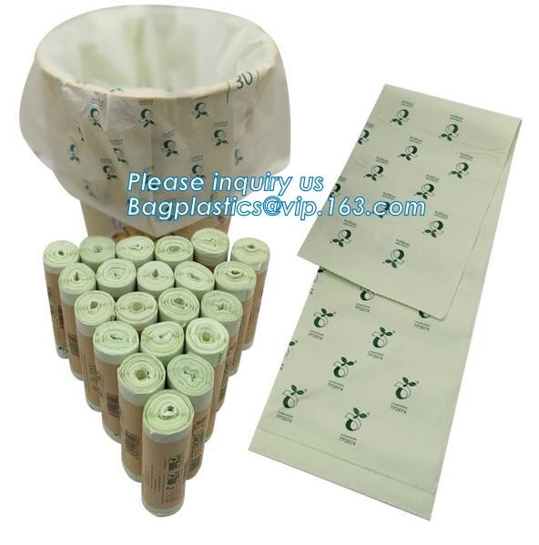 Compostable повторно используйте Biodegradable сумку пищевых отходов/устранимую пластиковую сумку отброса, compostable кухня сумки отброса pla был