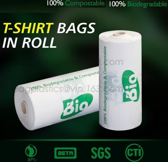 Хозяйственные сумки жилета PBAT+PLA 100% Compostable био Degradable, ба несущей небольшой Compostable 100% Oxo Biodegradable пластиковый