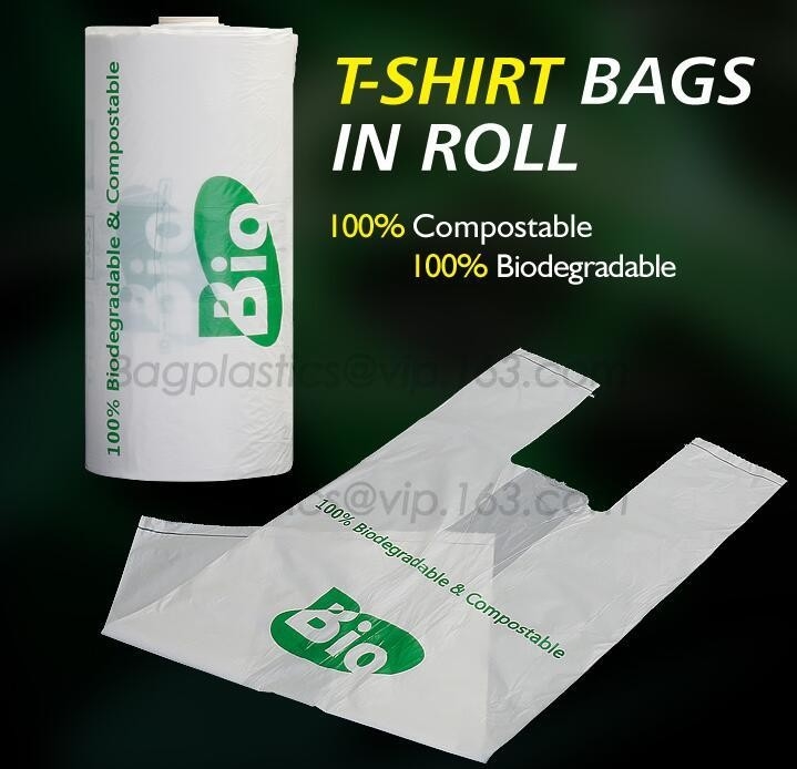 Изготовьте компост полиэтиленовые пакеты покупок жилета майцены 100% Compostable био Degradable, Compostable сумки Вьетнама ходя по магазинам упакованные