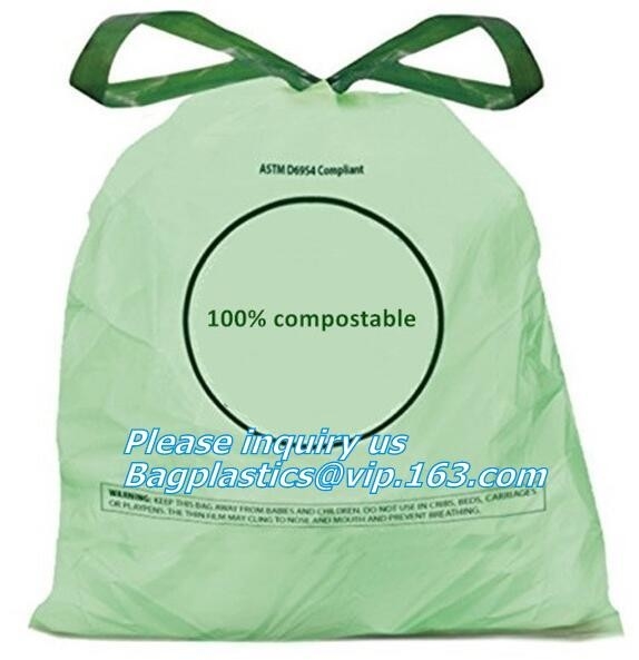 drawstring eco дружелюбные сразу изготовляя фабрики compostable сумки 100% отброса на крене, запечатывании & ручке и Customi
