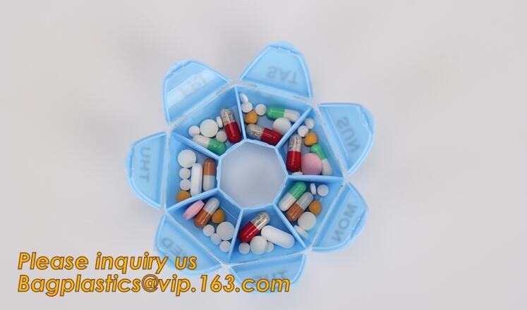 Коробка таблетки для вычуры коробки таблетки продвижения Pharamcy коробки таблетки свободной еженедельной, плановика цвета лекарства планшета ежемесячного смешивая Medica