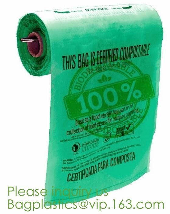 оптовая продажа полиэтиленового пакета дружественной к Эко погани Compostable Biodegradable, дешевый biodegradable compostable пластиковый мешок для мусора дальше