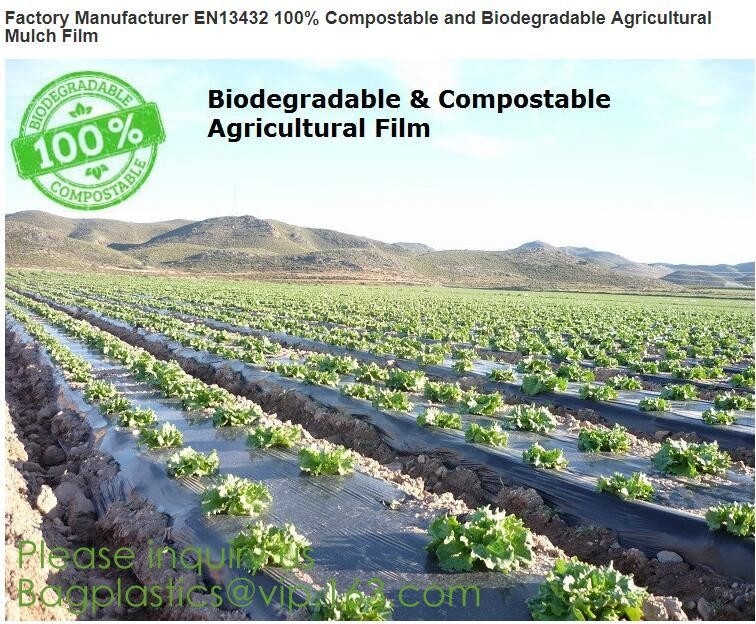 Изготовитель EN13432 аграрное 100% фабрики Compostable и Biodegradable мульчирует фильм, завод крахмала основал PA фильма обруча