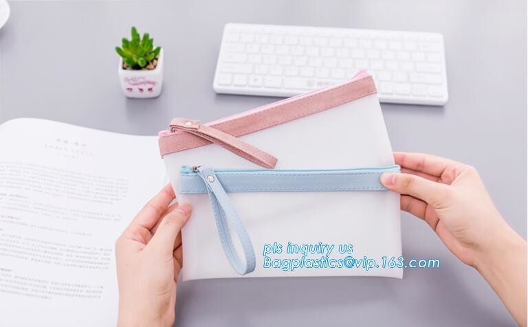 сумка школы сумки карандаша, случай карандаша TPU пластиковый с ручкой, творческие дети рисует случай для набора канцелярских принадлежностей ребят школьного возраста